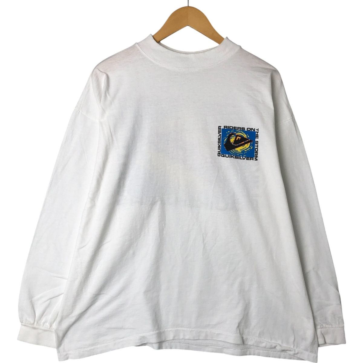 古着 90年代 クイックシルバー QUIK SILVER ハイネック バックプリント 