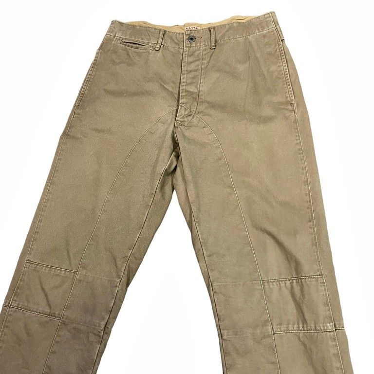 キャピタル　パンツ KAPITAL コットンツイルテーパードダブルニーパンツ ボトム ワーク