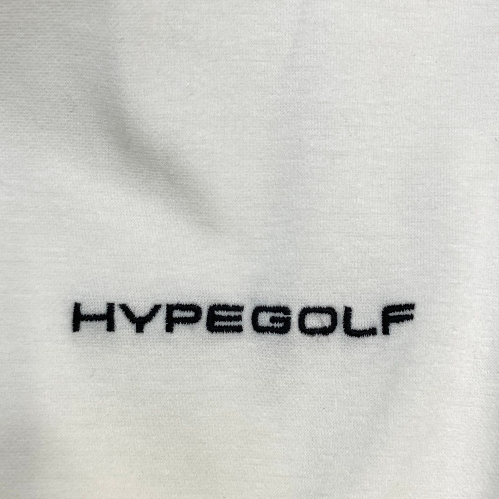 HYPE GOLF ハイプゴルフ 半袖 Tシャツ L ホワイト ワンポイント サイズ：L HYPEGOLF ハイプゴルフ モックネック 半袖Tシャツ 肩