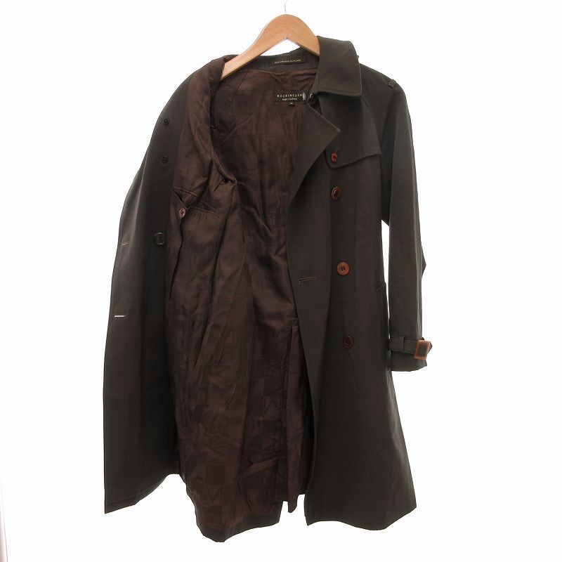 【美品】マッキントッシュ　ウールトレンチコート　ベルト裏地総柄　スコットランド製 マッキントッシュ MACKINTOSH SCOTLAND トレンチコート ウール