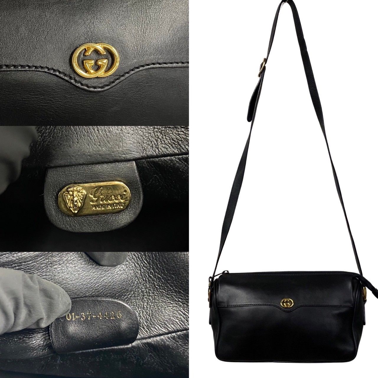極 美品 保存袋付 GUCCI グッチ オールドグッチ GG ロゴ 金具 チャーム 