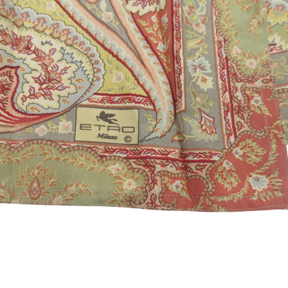 美品 ETRO エトロ ペイズリー シルク100％ ミディ丈 ラップ