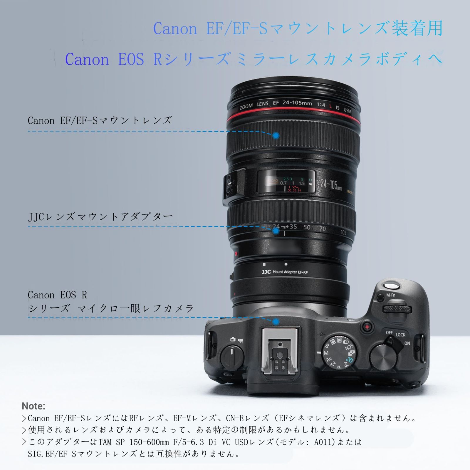 canon EFレンズ→R5/r6/rカメラ マウントアダプター ef-eosr canon EFレンズ→R5/r6/rカメラ マウントアダプター ef-eosr 改良