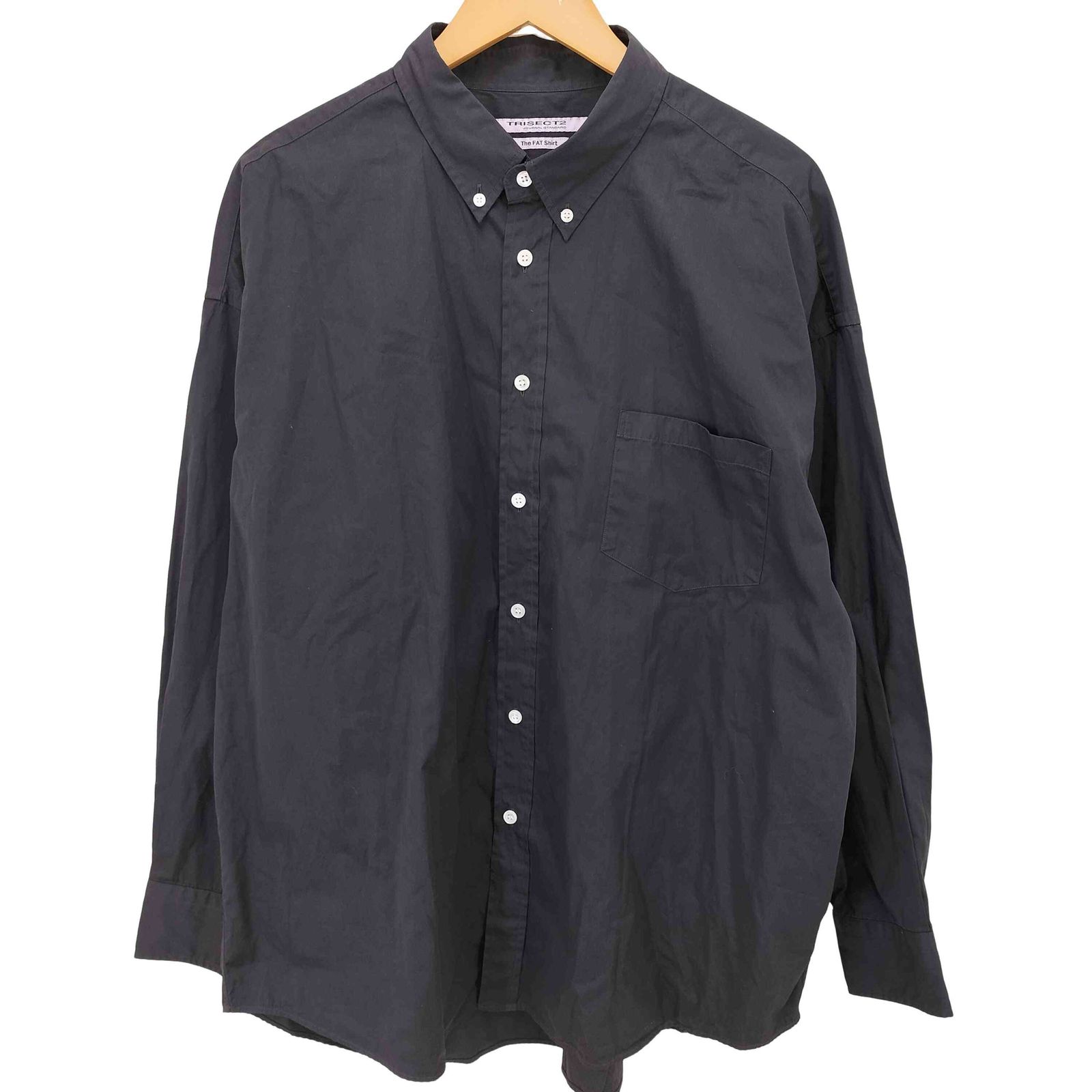 ジャーナルスタンダードトライセクト JOURNAL STANDARD TRISECT The FAT Shirt 製品染め ビッグシルエット ボタンダウン L/S シャツ メンズ JPN：M 