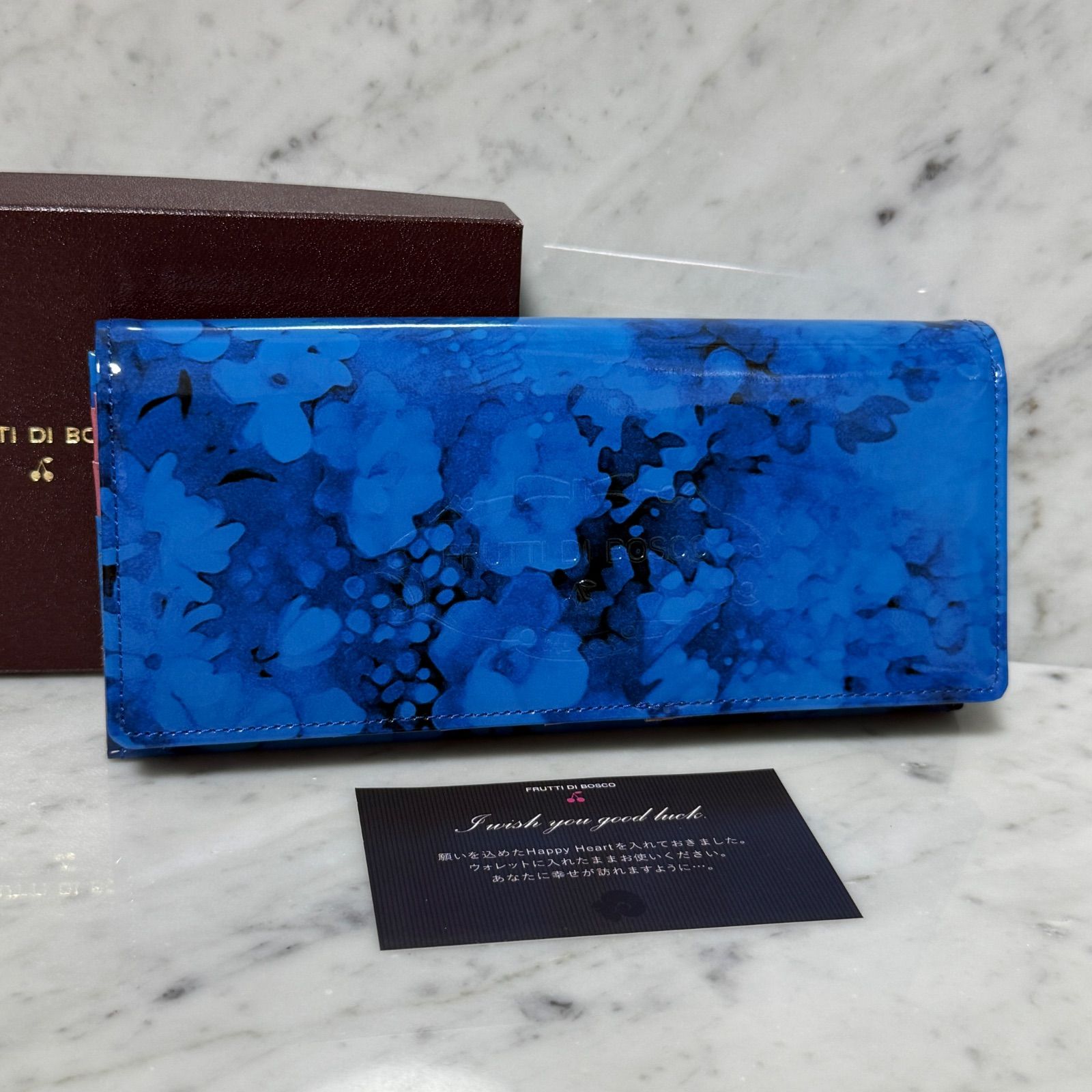 新品 未使用 FRUTTI DI BOSCO フルッティディボスコ 長財布 ブルー 青 