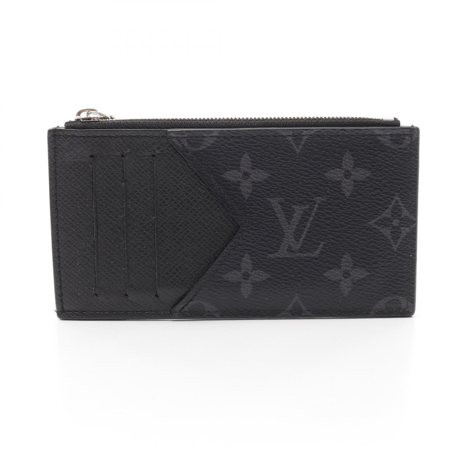 ルイ ヴィトン LOUIS VUITTON コインケース コイン カードホルダー M30271 ノワール PVCコーティングキャンバス レザー コインカード ホルダー メンズ Used A
