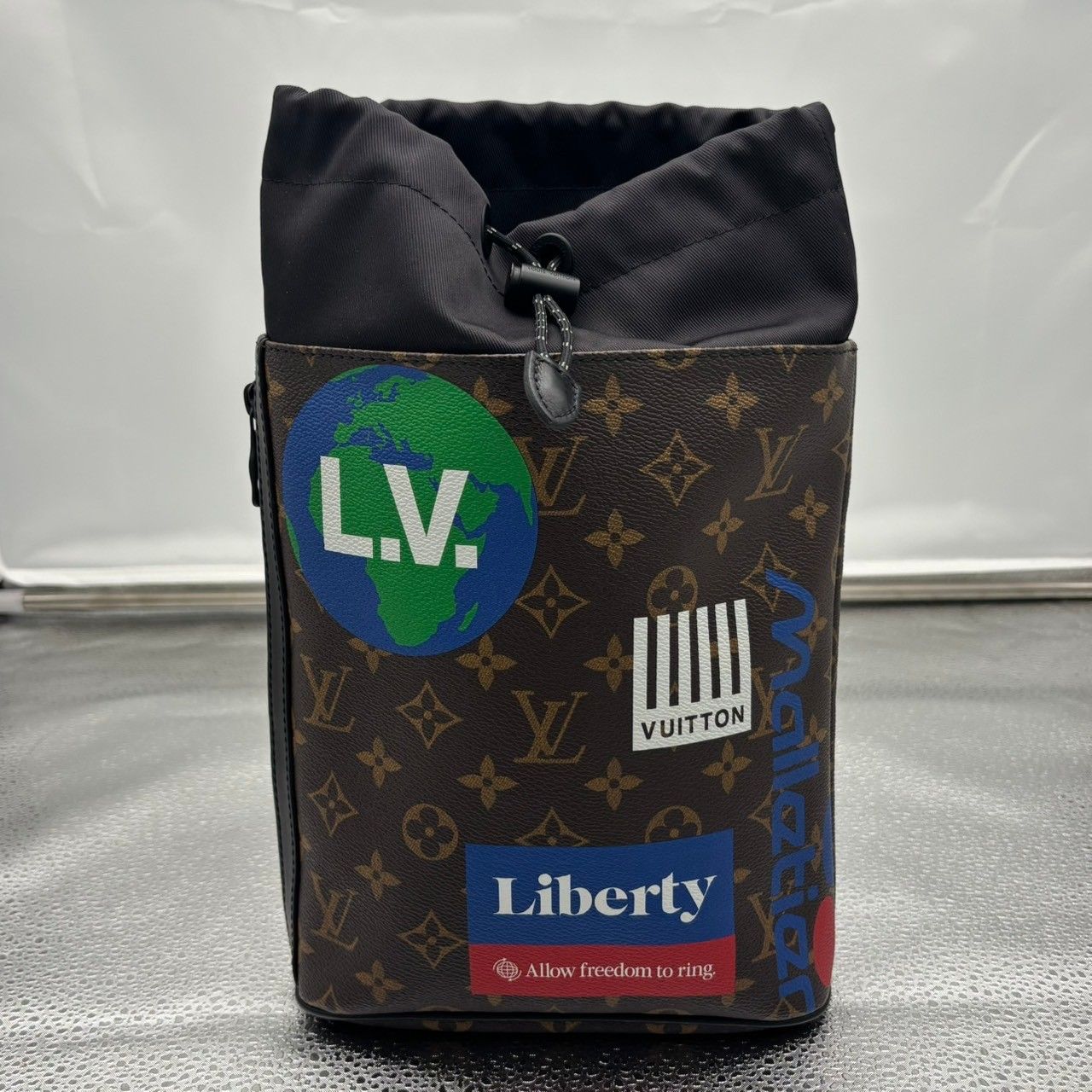 LOUIS VUITTON チョークスリングバッグ ボディバッグ M44625 ブラウン ブラック マルチカラー ブラック金具 モノグラムキャンバス RFID