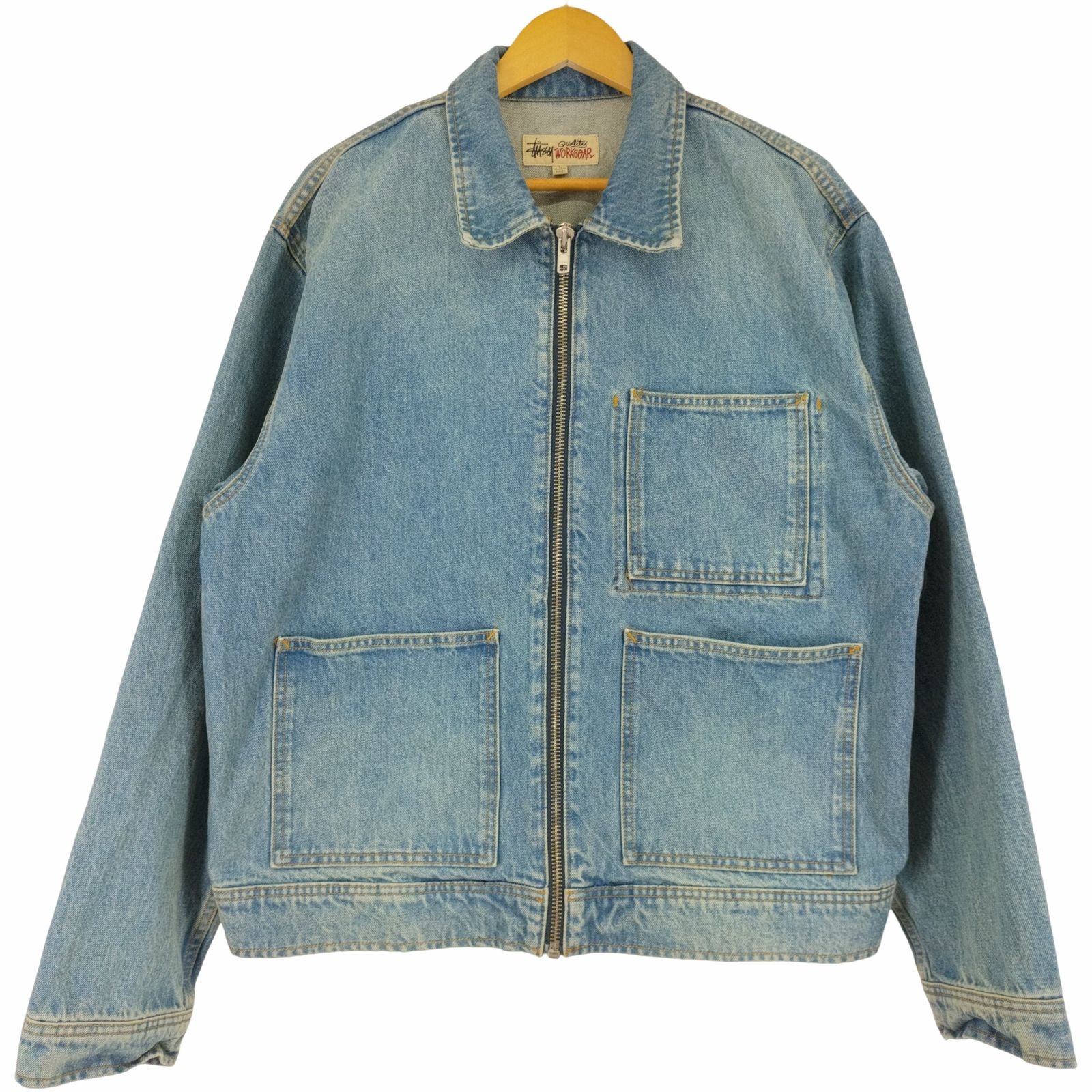 ステューシー Stussy 22AW Denim Zip Work Jacket OVERDYED メンズ JPN