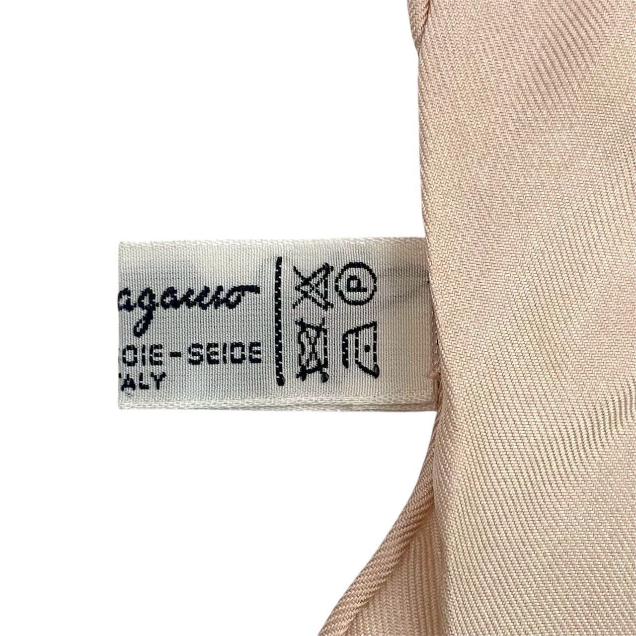 Ferragamo】スカーフ SILK/シルク 100% ピンク 花鳥図 フラワー