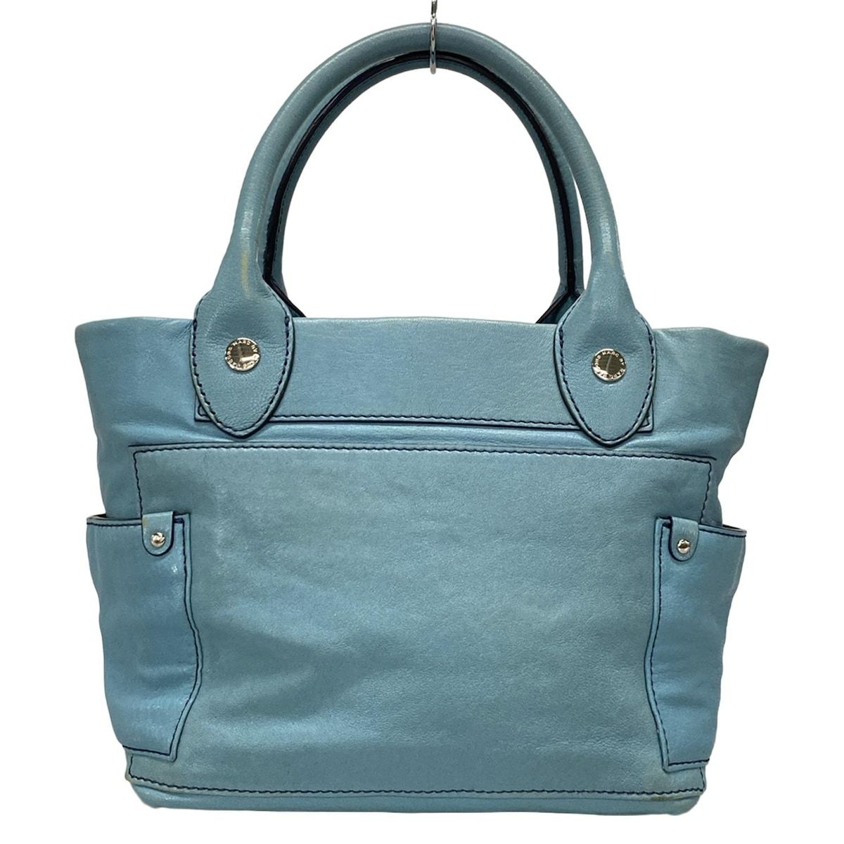 MARC JACOBS レザートートバッグ ライトブルー MARC JACOBS レザートートバッグ ライトブルー マーク