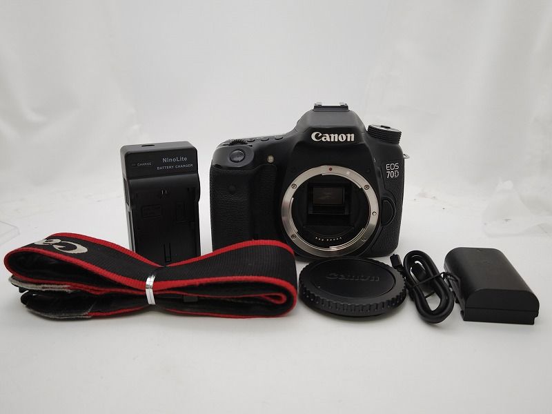 Canon EOS70D + レンズ + ストラップ + 充電器+バッテリー-