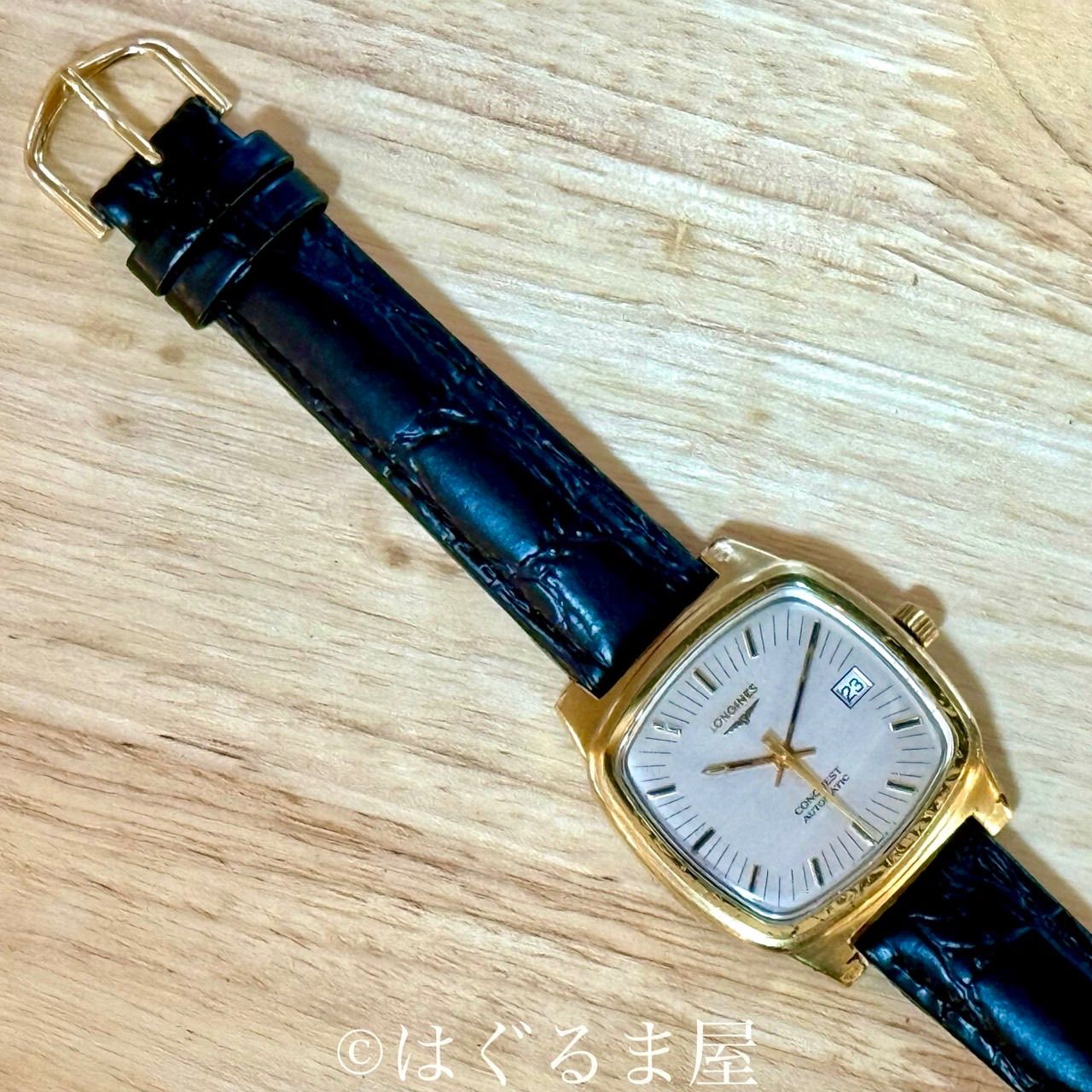 1970年代製造 ロンジン コンクエスト 金貼ケース自動巻 メンズウォッチOH済