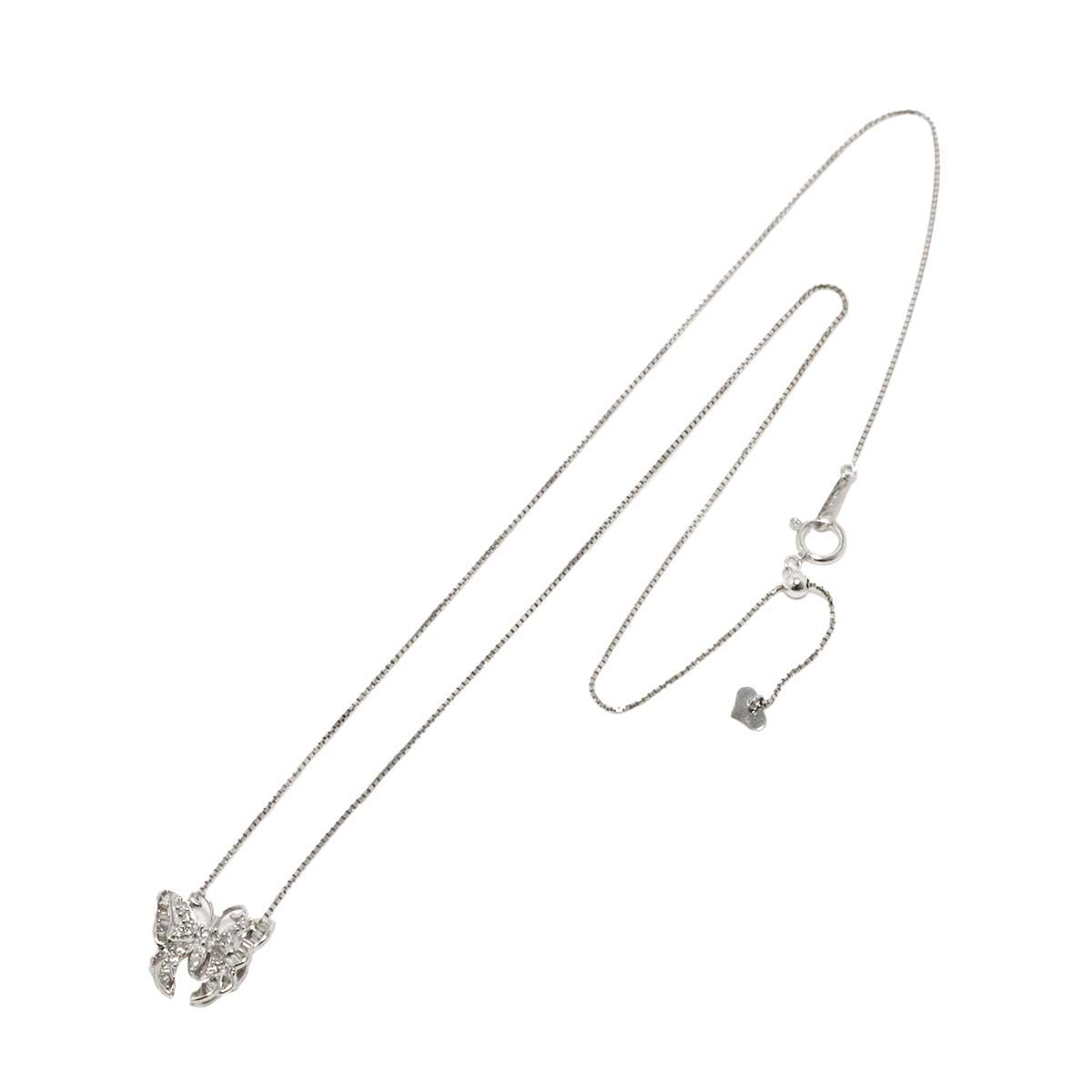 ダイヤ 0.27ct ネックレス 45cm K18 WG ホワイトゴールド 750 Diamond Necklace 90292197
