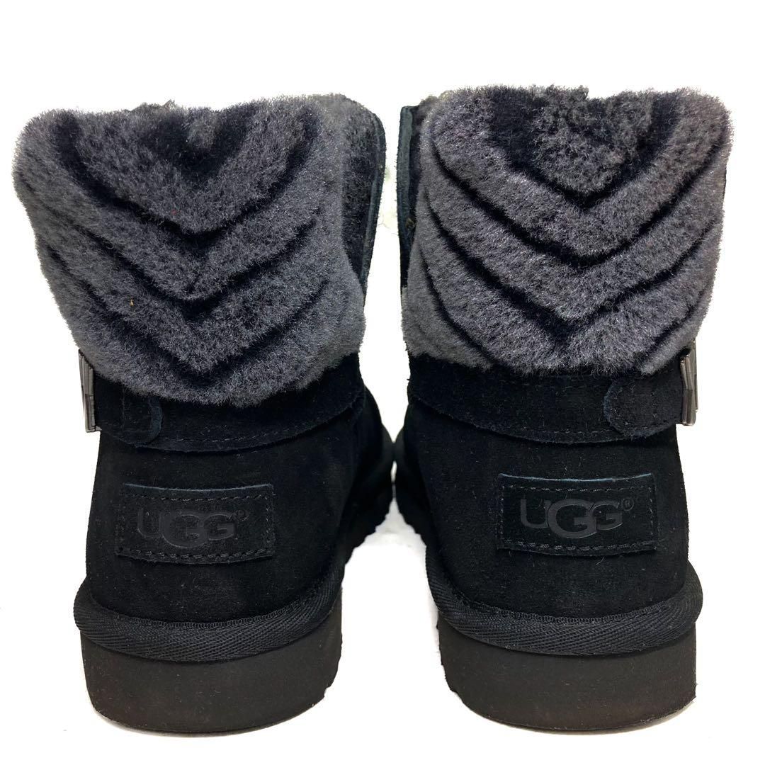 ほぼ未使用】UGG アグ ADRIA アドリア シープスキン ショートブーツ 黒