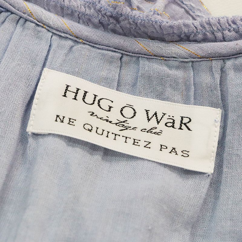 2021SS HUG O WaR × ne Quittez pas ハグオーワー ヌキテパ レース切替 エンブロイダリーワンピース  1/ブルー【2400013447331】 - メルカリ