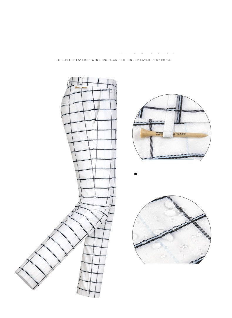 ゴルフウェアメンズパンツM～XXL大きいサイズゴルフパンツチェック柄pgm04ストレッチおしゃれ