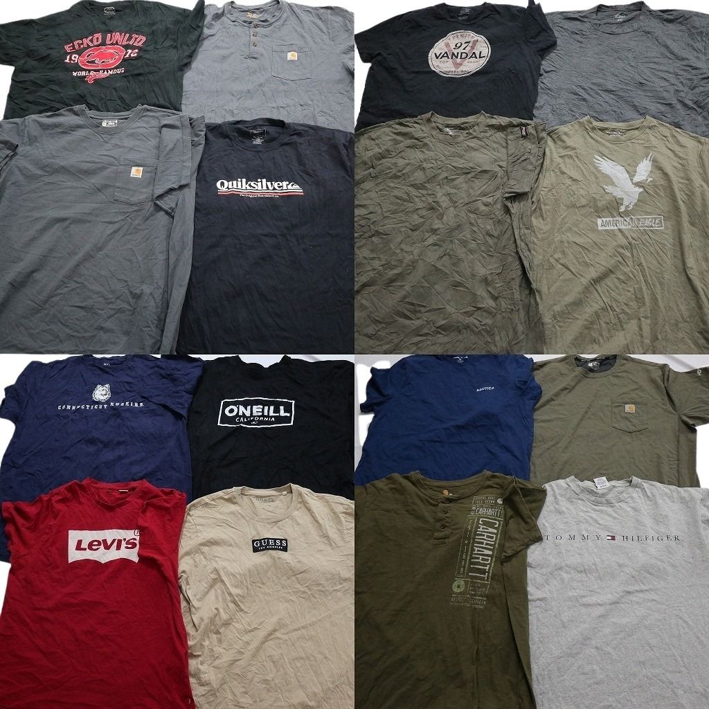 古着卸 まとめ売り ブランドMIX 半袖Tシャツ 16枚セット (メンズ 2XL /3XL ) トミー ノーティカ ディッキーズ  古着 MY9319