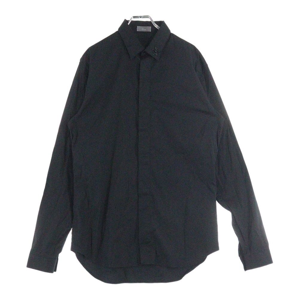 DIOR ディオール 14AW BEEビジュー装飾長袖シャツ ブラック 433C529W1535