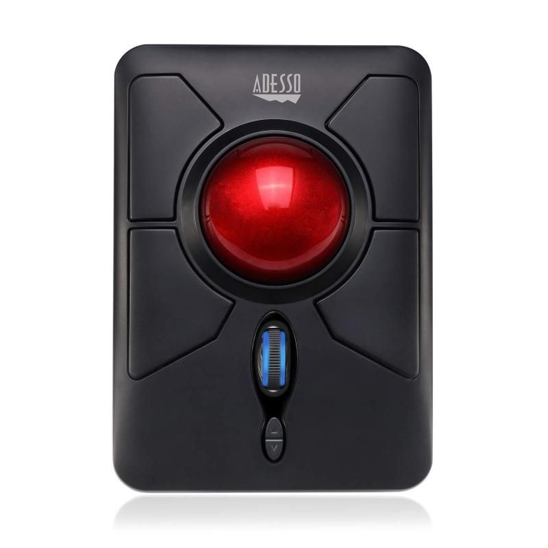 Adesso iMouse T50 ワイヤレス 人間工学 フィンガー トラックボールマウス ナノUSBレシーバー プログラム な7ボタンデザイン 5レベルDPIスイッチ 左右両手用