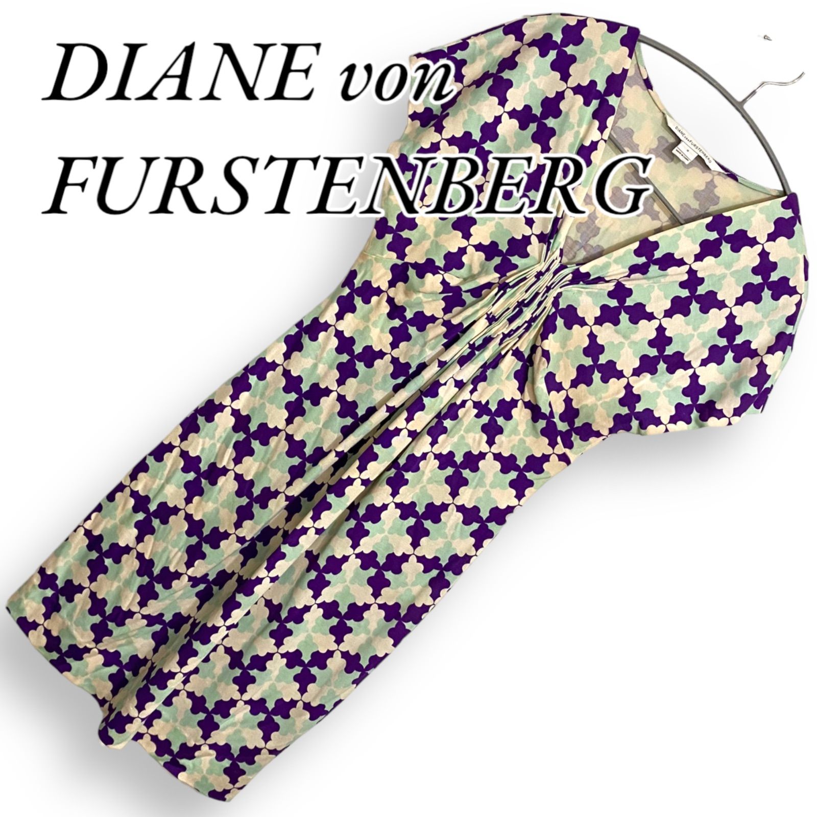 美品 ダイアンフォンファステンバーグ レディース シルク半袖シャツ DIANE von FURSTENBERG - 新品同様 DIANE von FURSTENBERG