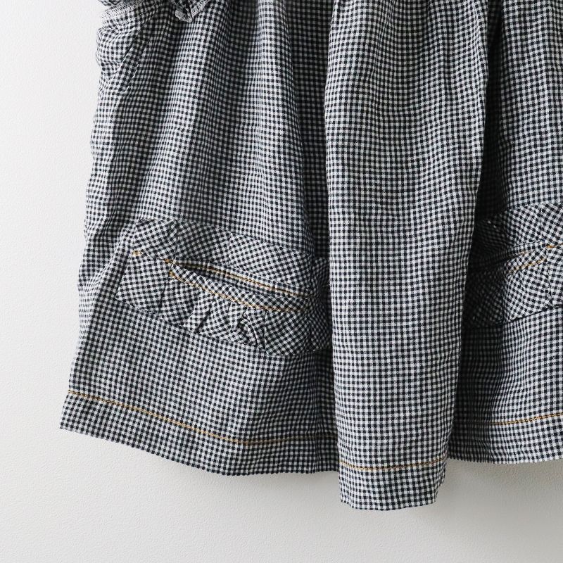 AD2020 tricot COMME des GARCONS トリココムデギャルソン ギンガムチェック変形プルオーバーブラック ブラウス【2400013452205】 AD2020 tricot COMME des GARCONS トリココムデギャルソン ギンガム