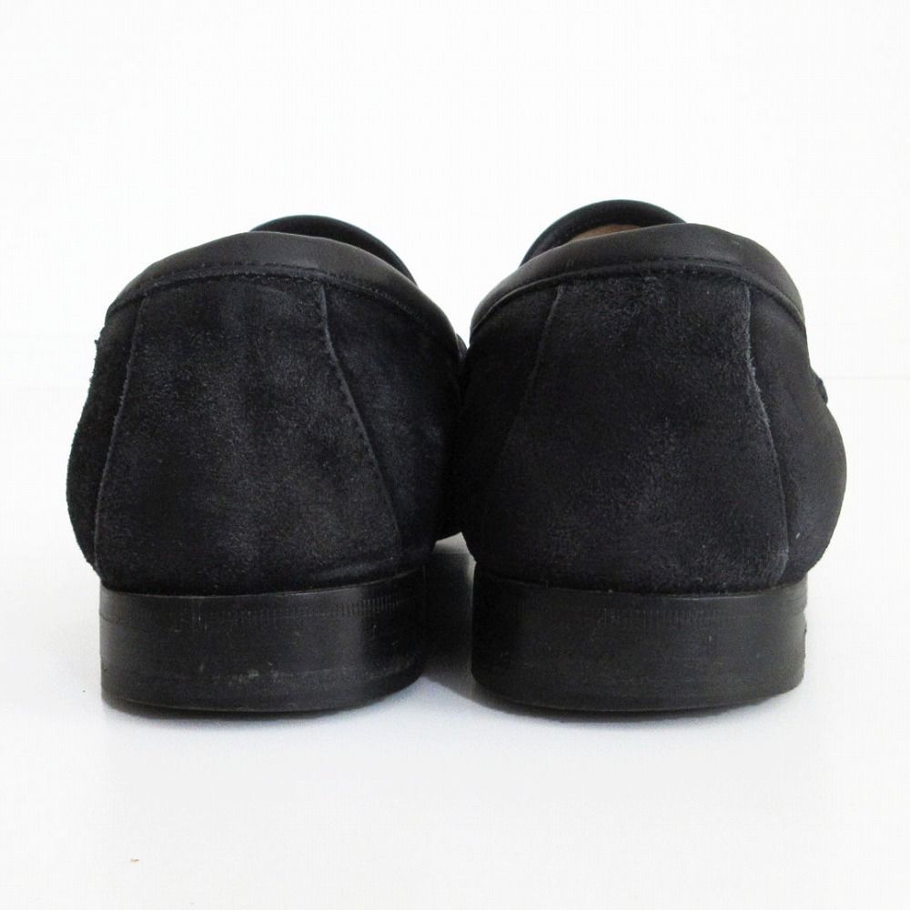 美品■GUCCI グッチ【24.5】ホースビット スエード ローファー 黒 グッチ ホースビット 1953〕メンズ ローファーブラック スエード