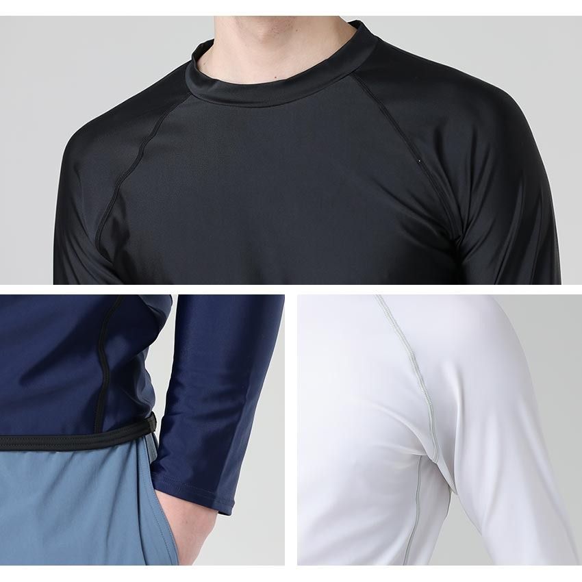 【新品未使用】HYOD ST-X 長袖 ラッシュガード ネイビー　Lサイズ SEA ANGEL ラッシュガード 【ネイビー】 メンズ 長袖 冷感 UVカット