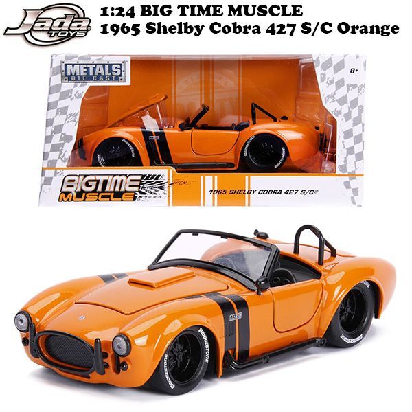 JADATOYS 1:24 BTM 1965 Shelby Cobra 427 S/C ORANGE