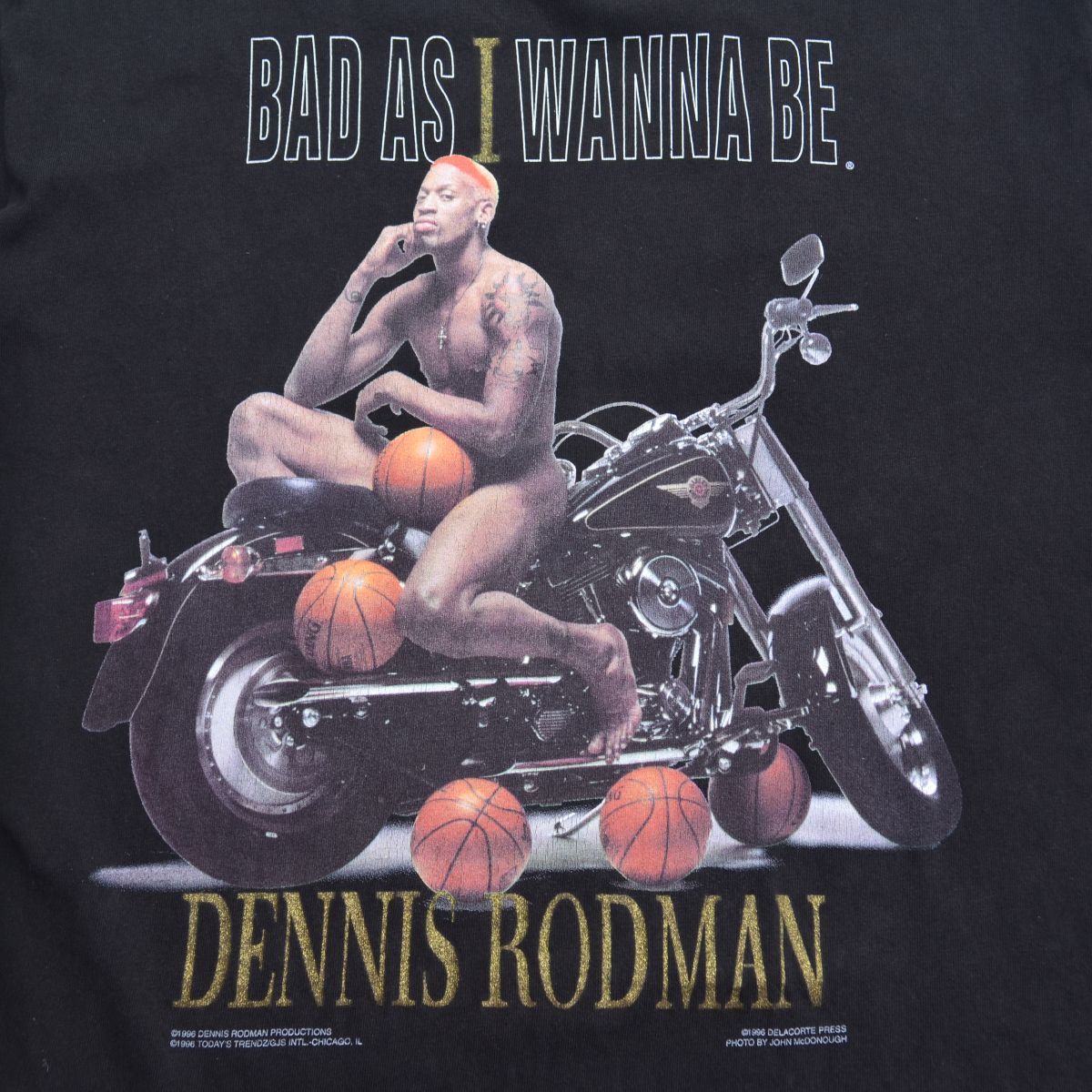 VINTAGE】90s BAD AS I WANNA BE デニスロッドマン半袖Tシャツ VINTAGE】90s BAD AS I WANNA BE デニスロッドマン半袖Tシャツ
