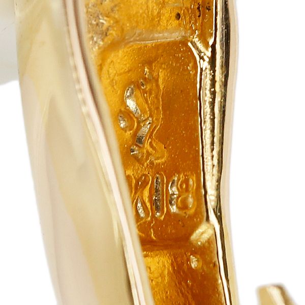 K18ブローチ、トップ南洋ゴールド パール付き 白蝶真珠(南洋真珠