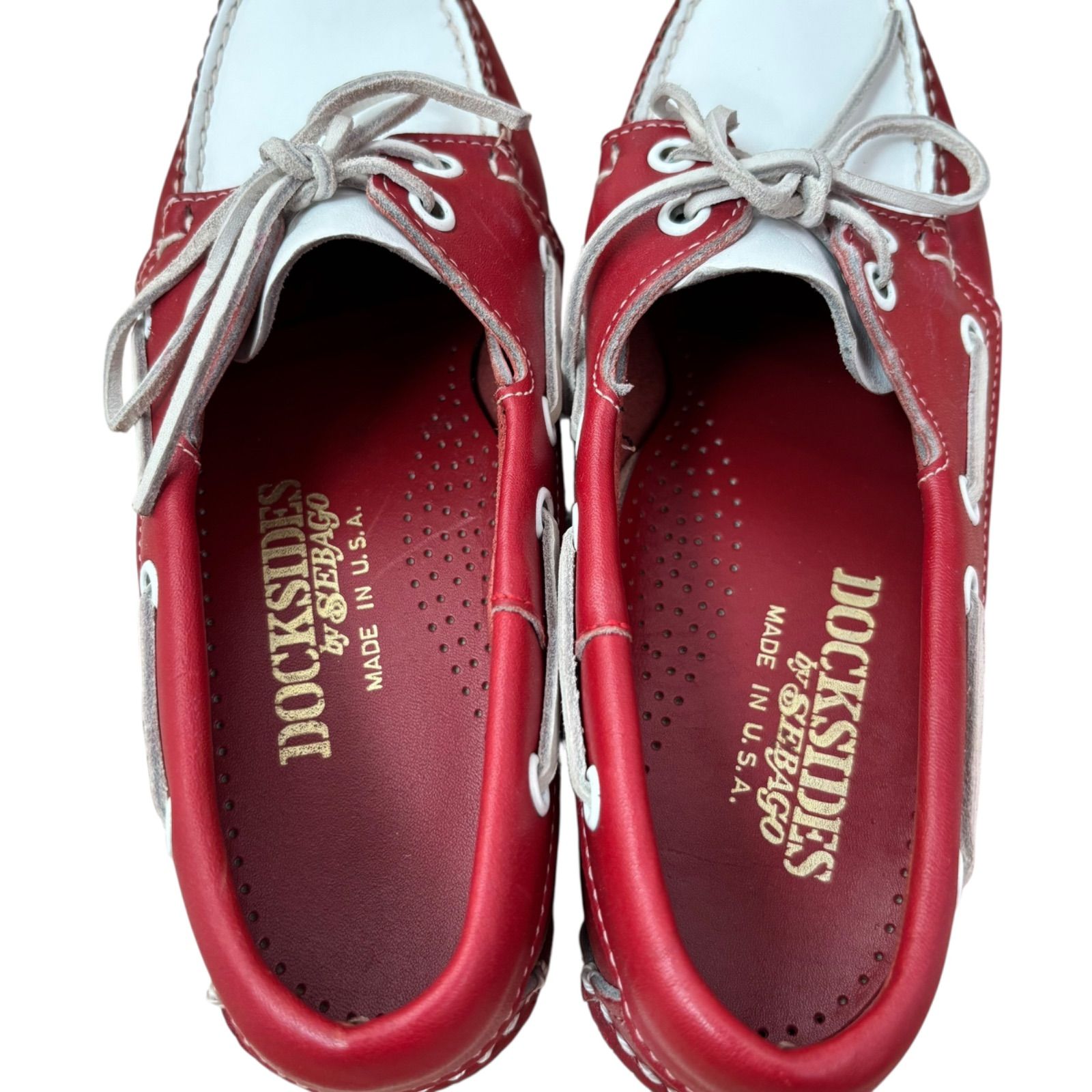 Z1414 SEBAGO セバゴ DOCKSIDES デッキシューズ USA産 レッド