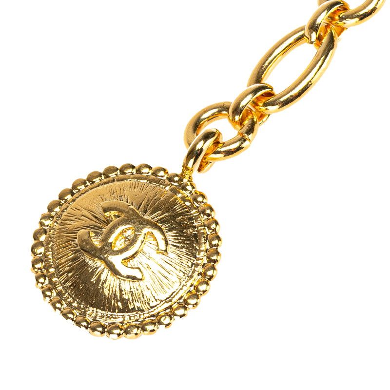 【美品】シャネル メダリオン チェーンリンク ベルト ゴールドメッキ 1982年 CHANEL シャネル ベルト ココマーク メダルチェーンベルト ロゴ