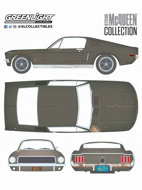 グリーンライト 1/18スケール 1968 フォード マスタングGT