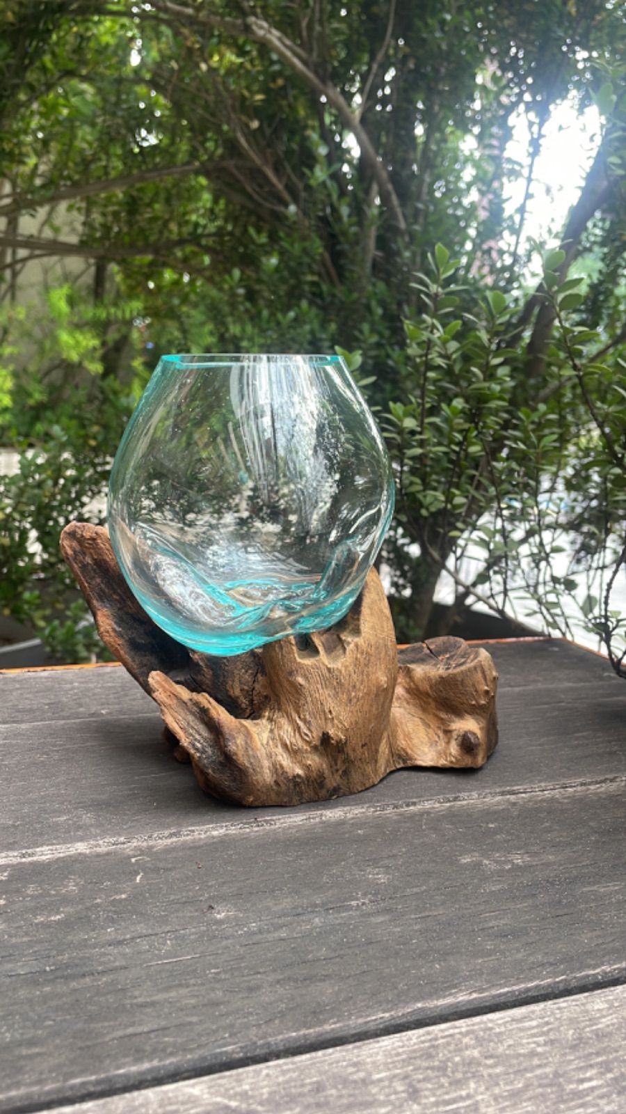 インドネシア・バリ島直輸入】ガラス流木_M /花瓶 /金魚鉢