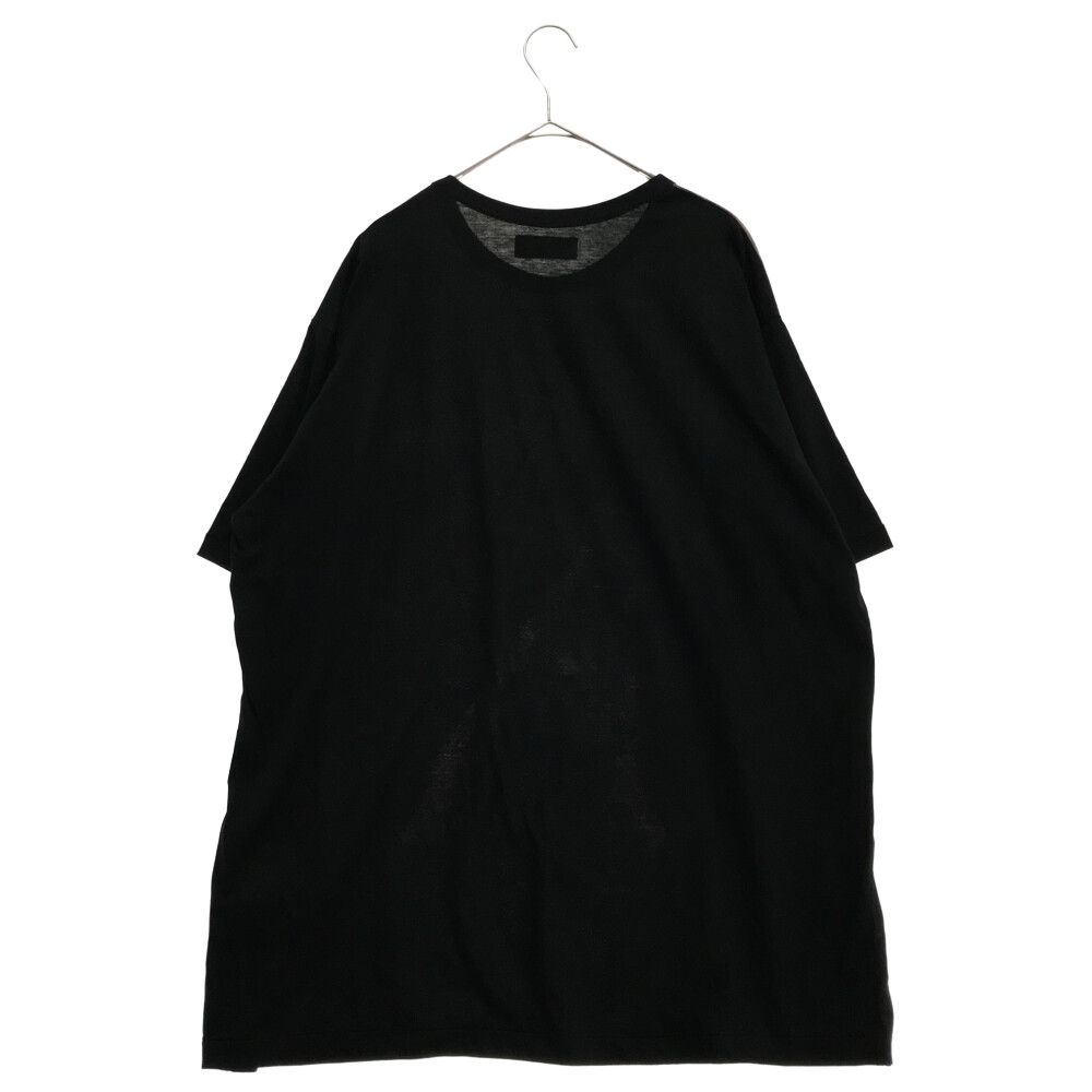 Yohji Yamamoto POUR HOMME ヨウジヤマモト プールオム 22AW インクジェット 半袖 カットソー Tシャツ ブラック/レッド HE-T73-083515センチ袖丈