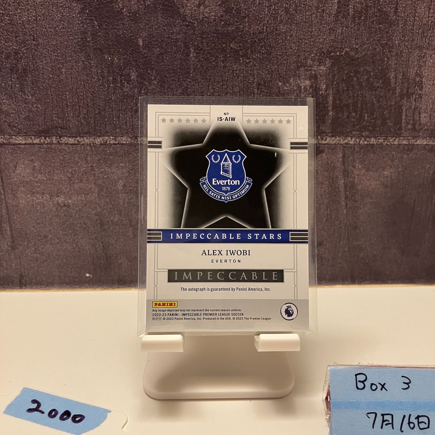 PANINI IMPECCABLE ALAN KENNEDY 直筆サインカード アシュリー・ウエストウッド 直筆サインカード2025 PANINI