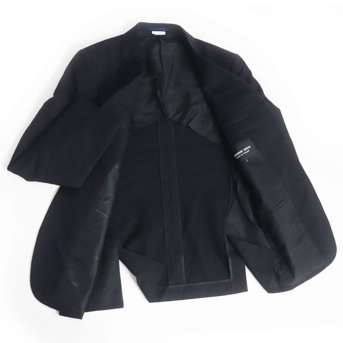 極美品□COMME des GARCONS HOMME DEUX コムデギャルソン 織柄 ウール 
