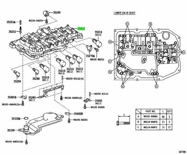 トヨタ 純正 マジェスタ トランスミッション バルブ ボデー BODY TRANSMISSION VALVE 35410-50130 TOYOTA LEXUS JDM メーカー純正品
