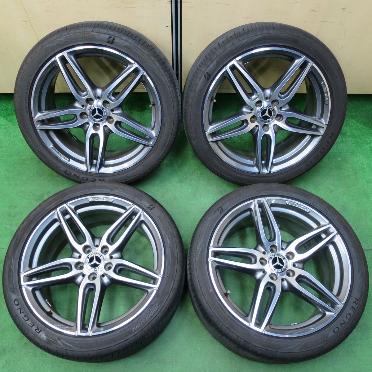 *送料無料* バリ溝！22年！9.5分ベンツ Eクラス W213 純正 AMG 245/40R19 275/35R19 ブリヂストン レグノ GR-X2 19インチ PCD112/5H4081303イノ