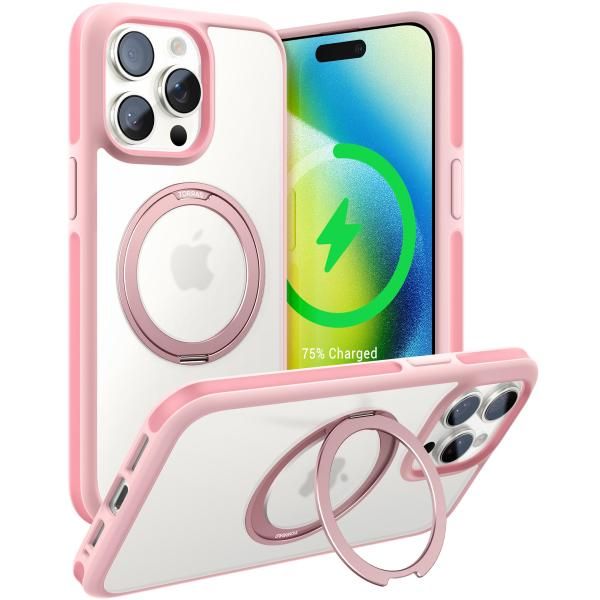 TORRAS iPhone15プロケース　桜ピンク iPhone 15ケース|Magsafe対応スマホケース|UPRO Ostand R-TORRA