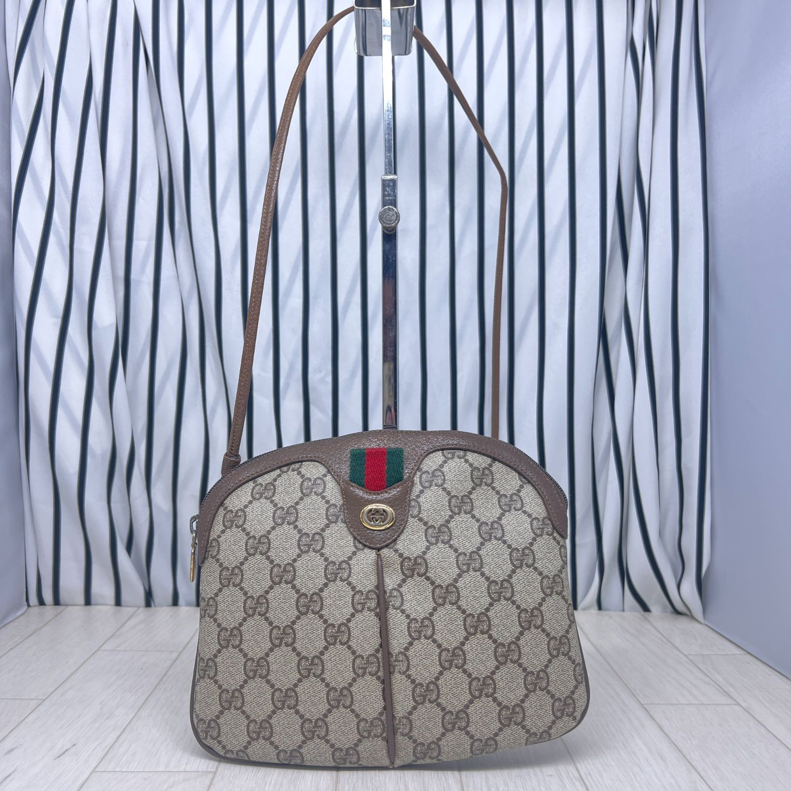 美品】GUCCI×オールドグッチ斜めがけPVCシェリーライン