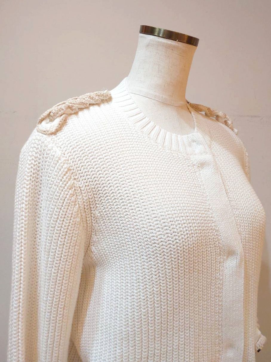  い TWINSET ツインセット カーディガン サマーニット ジャケット ミリタリー 長袖 カーディガン ボレロ アンサンブル