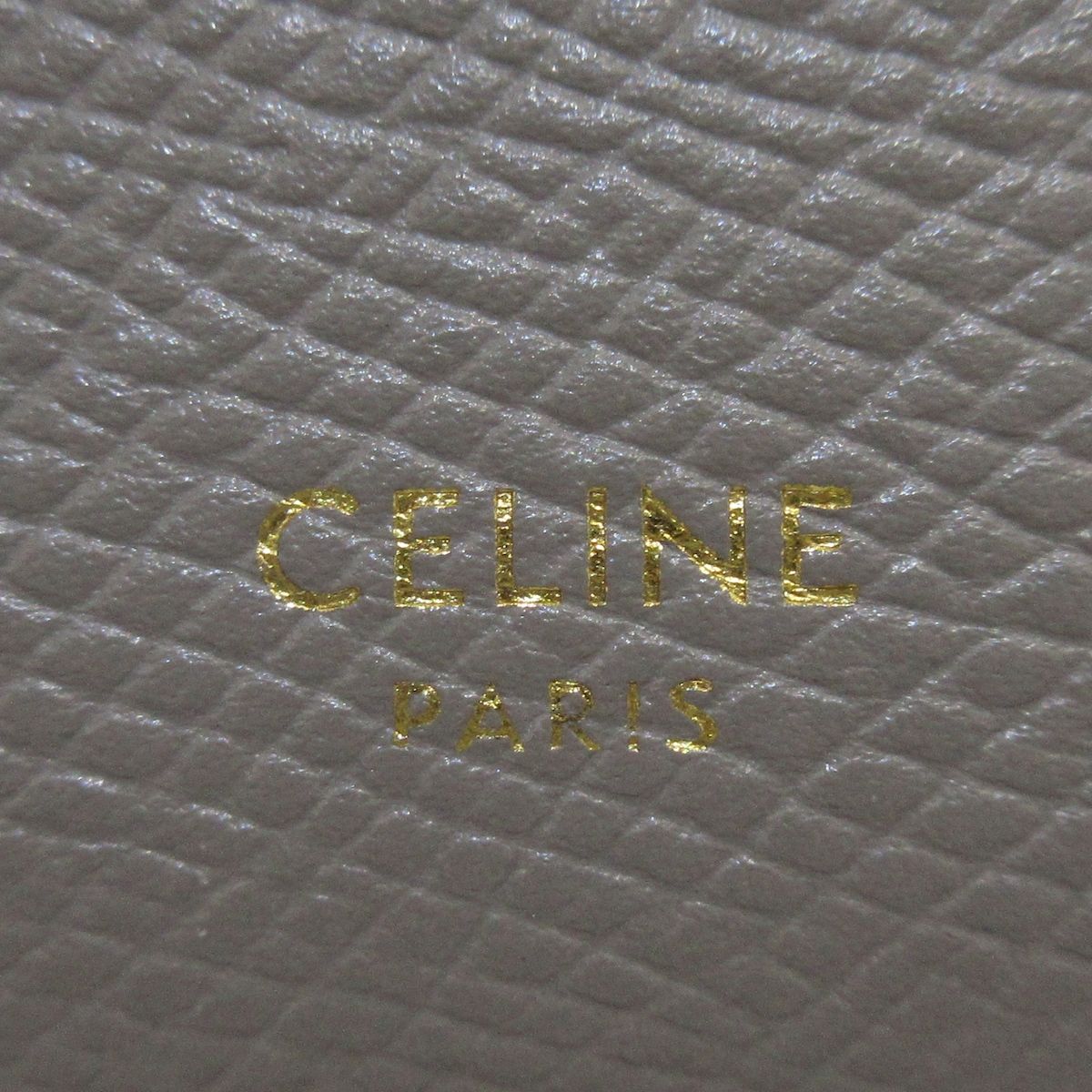 CELINE(セリーヌ) 3つ折り財布 スモール トリフォールドウォレット グレーベージュ レザー - メルカリ