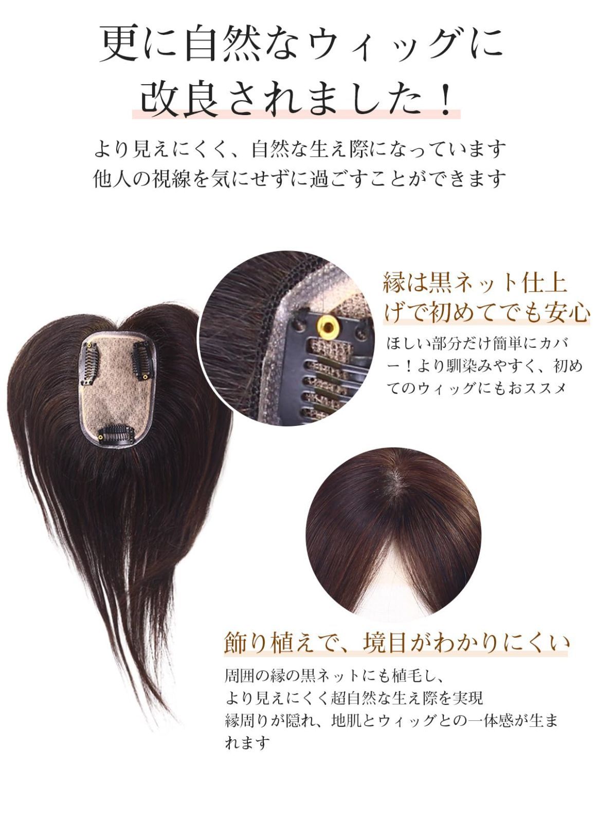 部分ウィッグ