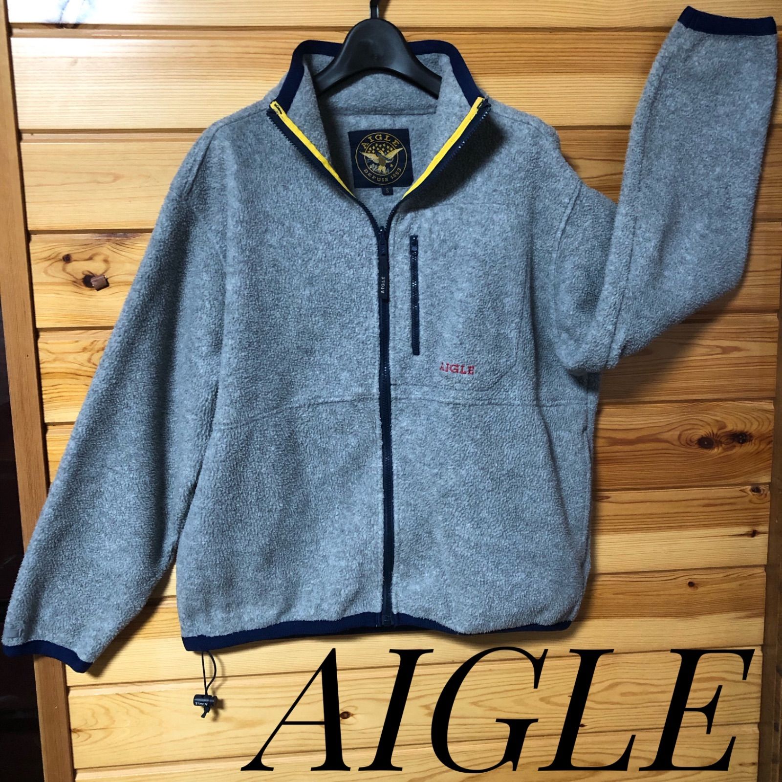 AIGLE【エーグル】メンズ フリース ボア フルジップ ジャケット S