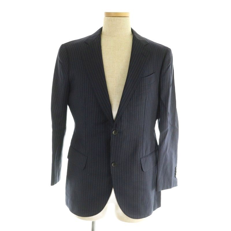 美品✨DORMEUIL ドーメル セットアップ ネップツイード ネイビー L位 SHIPS: LUXURY DORMEUIL AMADEUS ピンストライプ スーツ｜ SHIPS