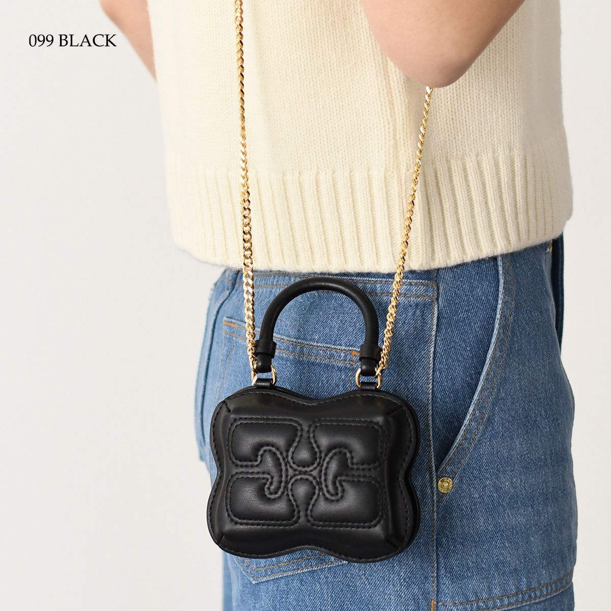 GANNI ガニー ショルダーバッグ バッグ NANO BUTTERFLY TOP HANDLE BAG 
