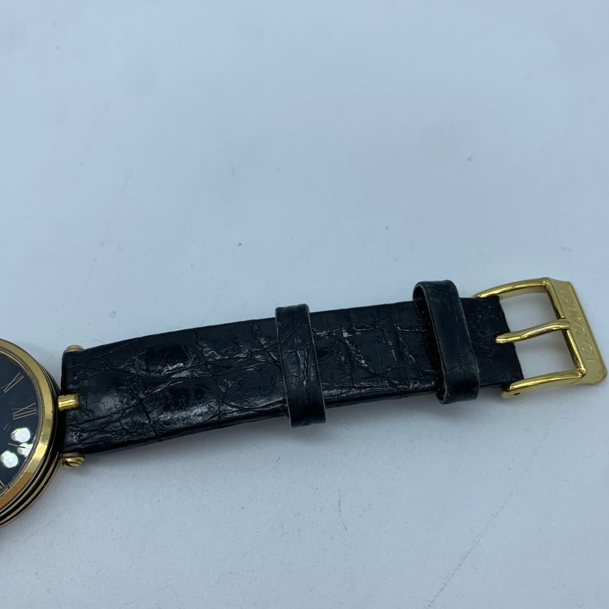 GUCCI グッチ シェリーライン 黒文字盤 腕時計 稼働品 ボーイズ