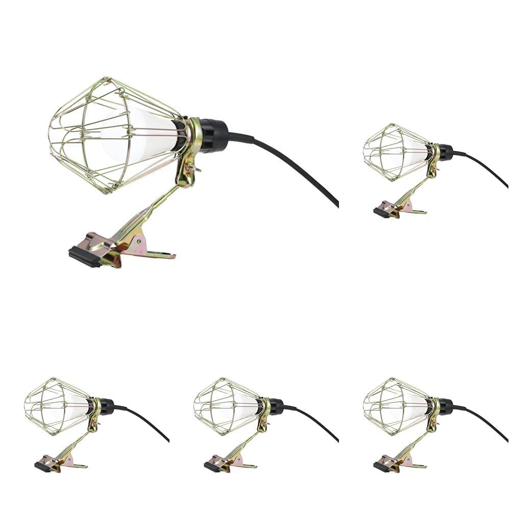 新着商品 高儀 Takagi EARTH MAN LED クリップライト 7W CLT-7LA 省エネ経済的 連結コンセント付 口径E26 照射角度調整 作業灯 工事用 現場 ライト 照明 投光器 植物育成 × 5