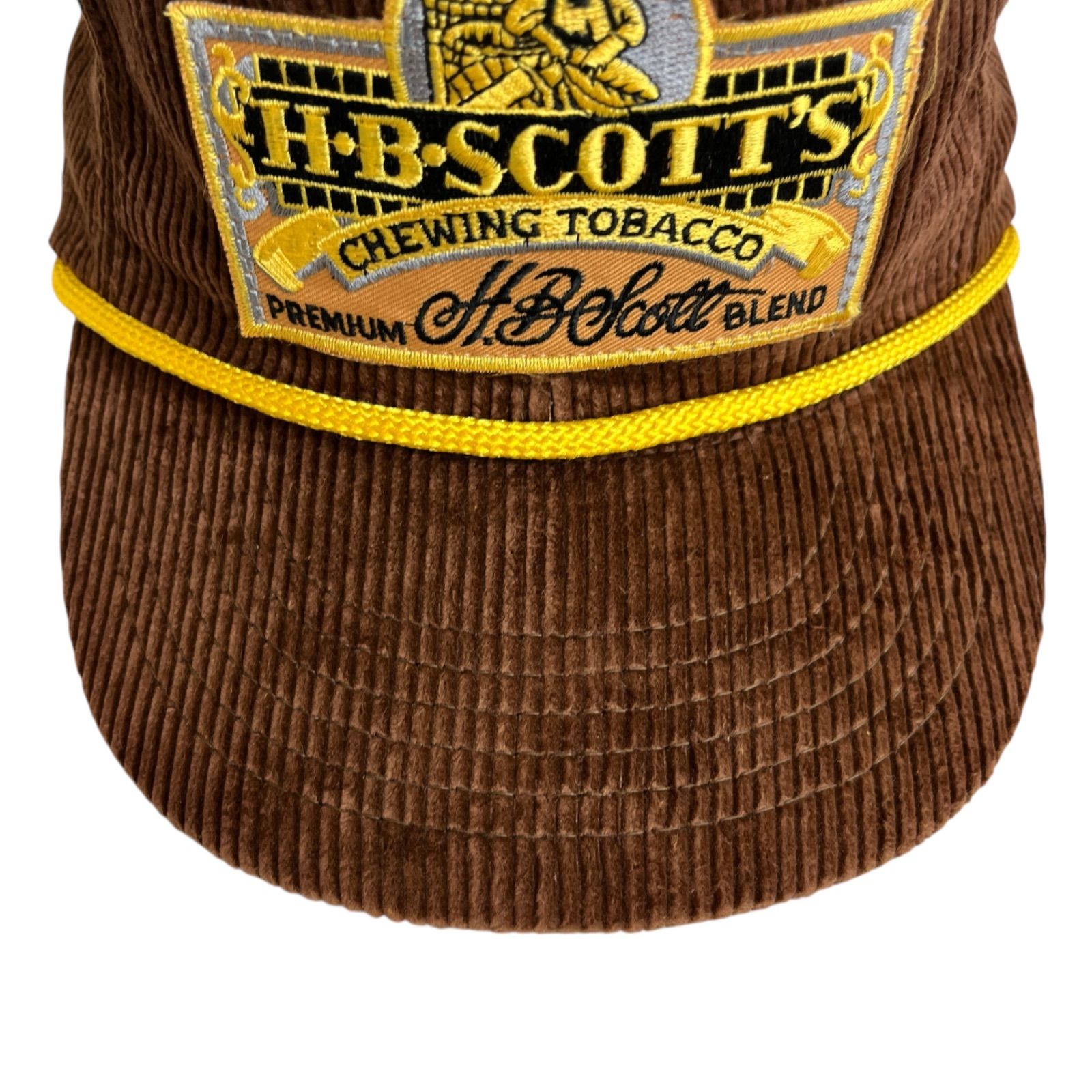 アメリカ企業 コーデュロイ トラッカーキャップ USA製 企業系